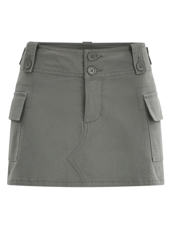Madden Nyc Pants - Madden NYC Women's Utility Cargo Skort XL, XXL Pockets Zipper Button Olive Green